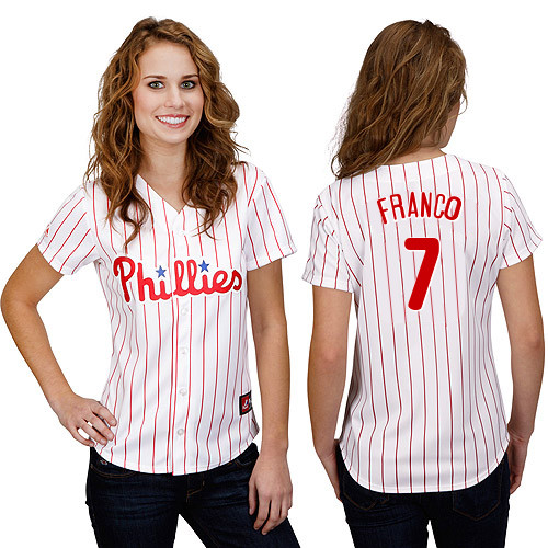 Maikel Franco #7 mlb Jersey-Philadelphia Phillies Women's Authentic Home White Cool Base Baseball Jersey